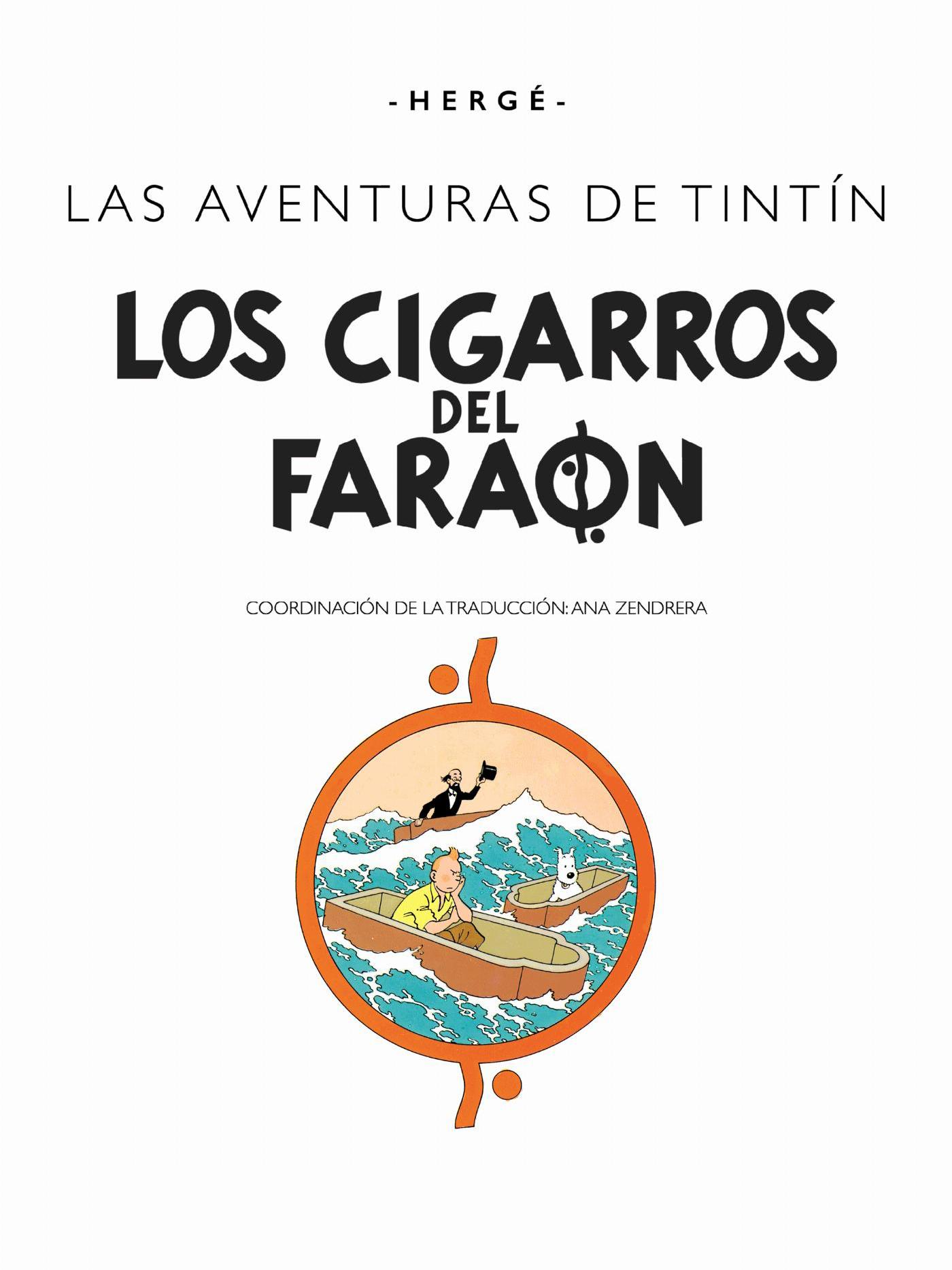 Les Cigares du Pharaon - Page titre